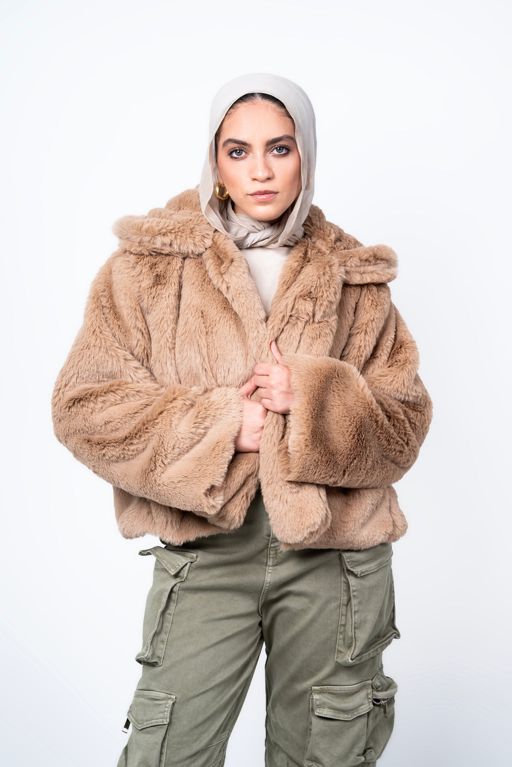 Fur jacket brown